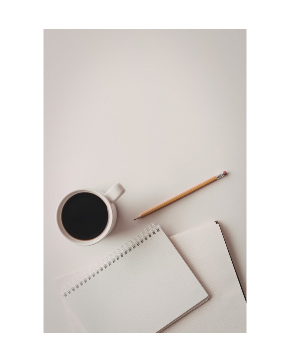 Consultation notebook and coffee